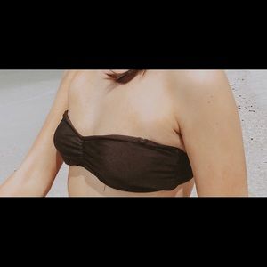 black bandeau bikini top